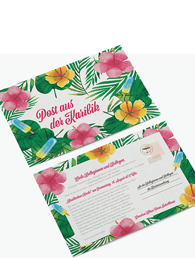 Einladungskartendesign für Sommerfest - Einladungskarten-Design Beispiel