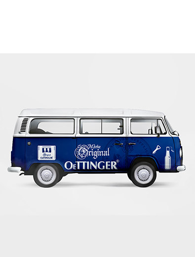Fahrzeugbeschriftung für Bier-Promotion - Fahrzeugbeschriftung-Design Beispiel