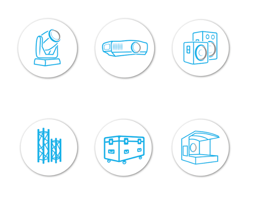 Icon-Design für Second Hand Veranstaltungstechnik