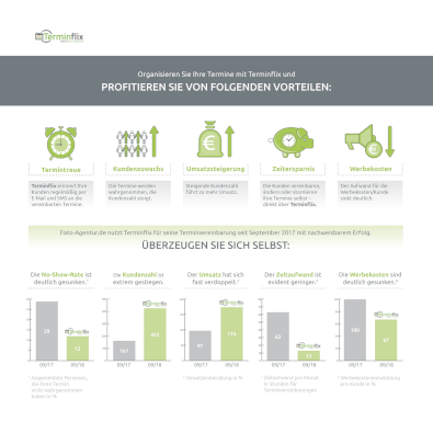 Infografik für Terminflix - Infografik-Design Beispiel