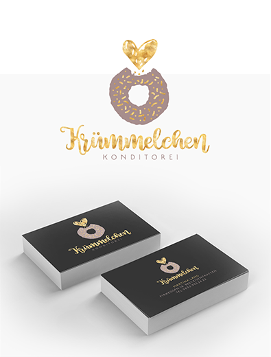 Logo und Visitenkarte für Konditorei - Logo-Visitenkarte Design Beispiel