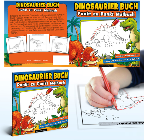 Buch-/E-Book-Cover für Dinosaurier Buch Punkt zu Punkt Malbuch