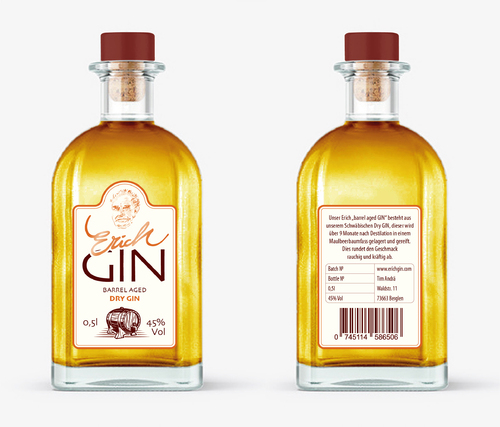 Etiketten-Design für Gin