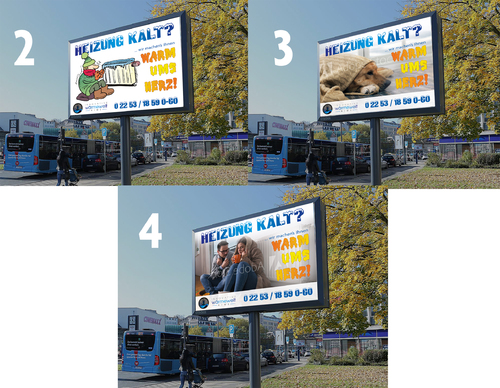 Plakat-Design (LED-Wand) für Heizung-/Sanitär- und Klimatechnik