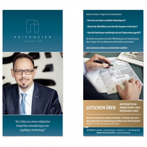 Flyer-Design für regional agierendes Immobilienbüro