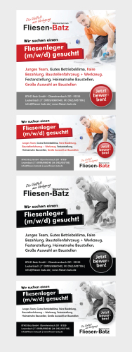  Stellenanzeige Fliesenleger