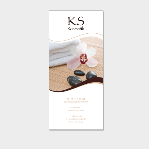 Flyer Vorderseite für Kosmetikstudio