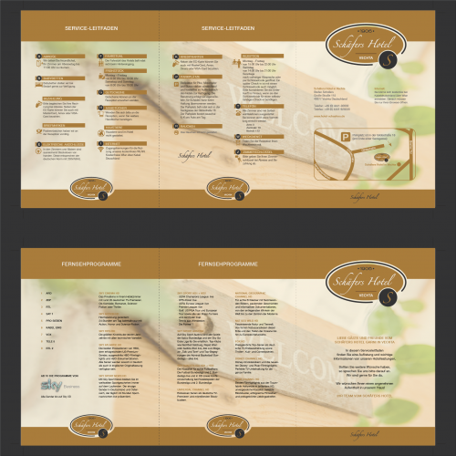 Flyer-Design für Servicefaden Schäfers Hotel
