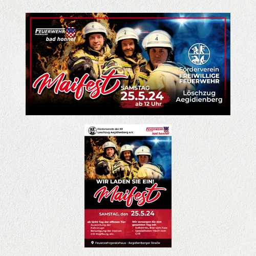 Plakat-Design für Förderverein einer Feuerwehr