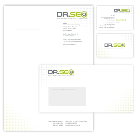  Logodesign + Briefpapier / Visitenkarte für SEO Firma