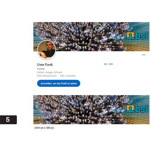 Hintergrundbild für meinen LinkedIn-Account